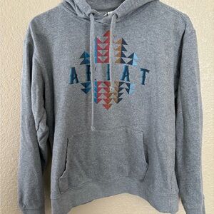 Ariat Gray Hoodie with Colorful Graphic Design